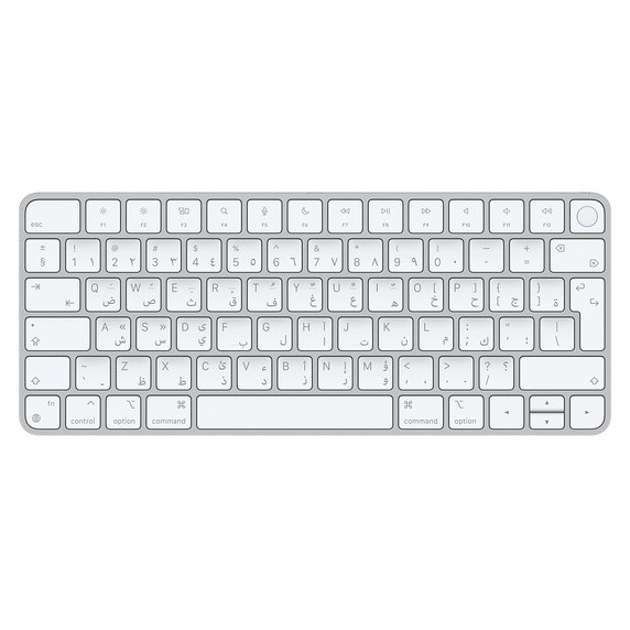 Apple Magic Keyboard with Touch ID for Mac models with Apple silicon - Arabic - Silver