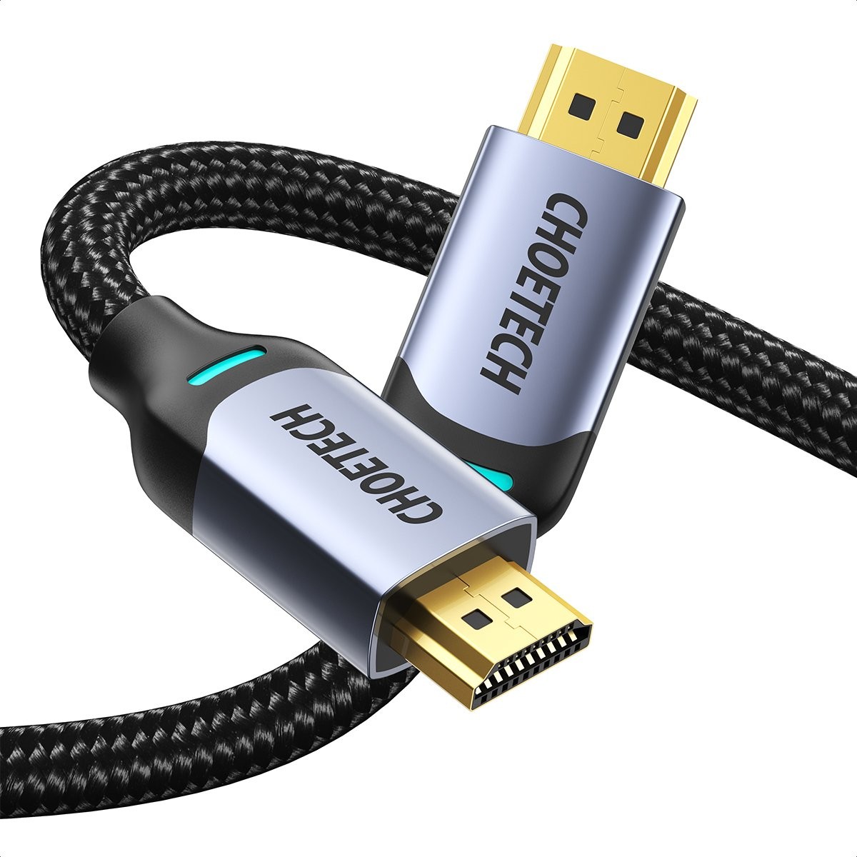CHOETECH 8K HDMI 2.1 Cable 8K@60Hz 48Gbps (2M/6.6FT) Braided Cable ( XHH01 )