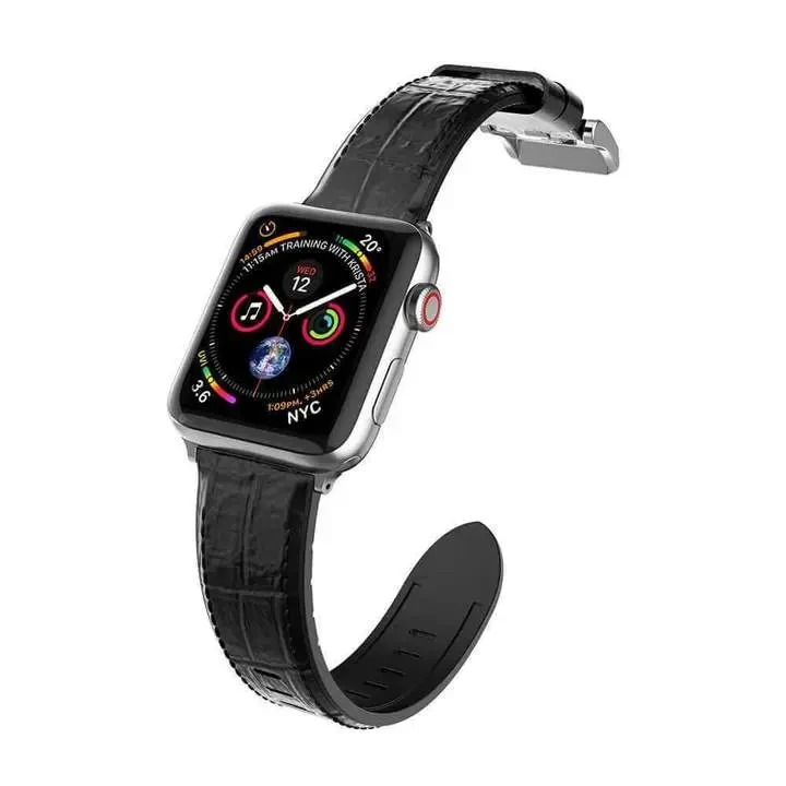 X-Doria Hybrid Leather Band for Apple Watch 42mm/44mm – Black